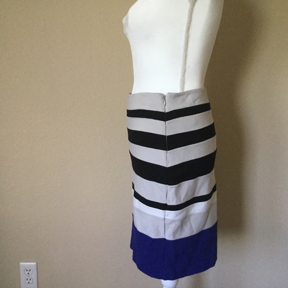 【EXPRESS】Stretchable Striped Skirt - Picture 3 of 8